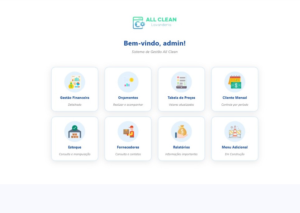 ERP Lavanderias - Tela 2